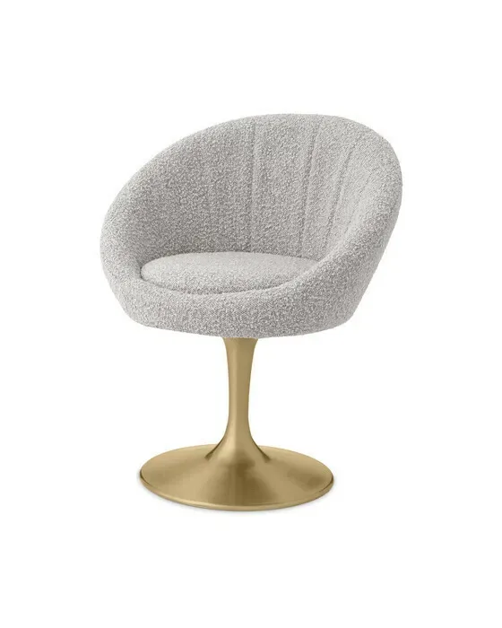 O'Neill Dining Chair Bouclé Grey