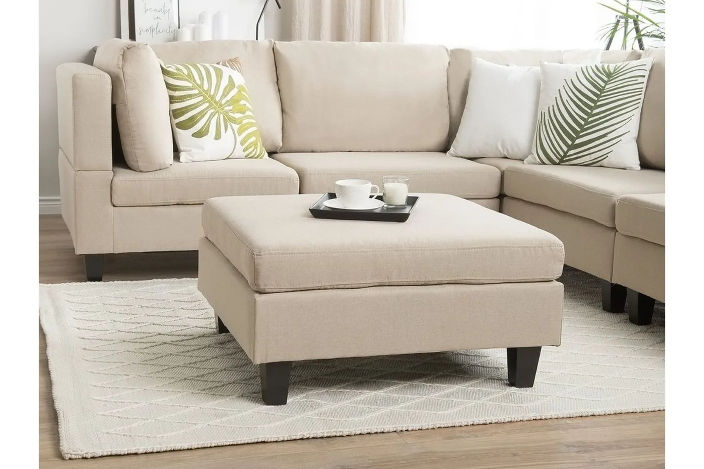 Fevik Fotpall 76\|76 cm - Beige