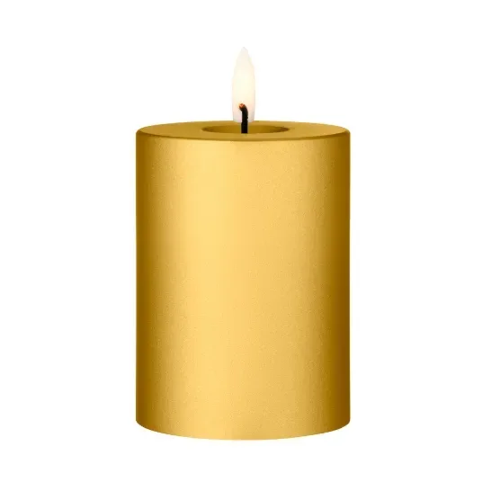 ester & erik ester & erik Blockkerze LED 90 Gold Metallic, 10cm