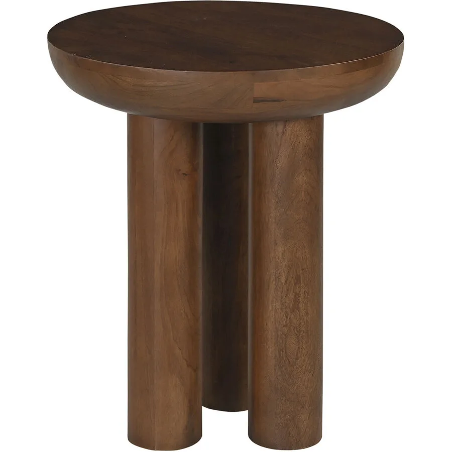 Beistelltisch Rondo braun Mangoholz massiv B 50 H 60 cm