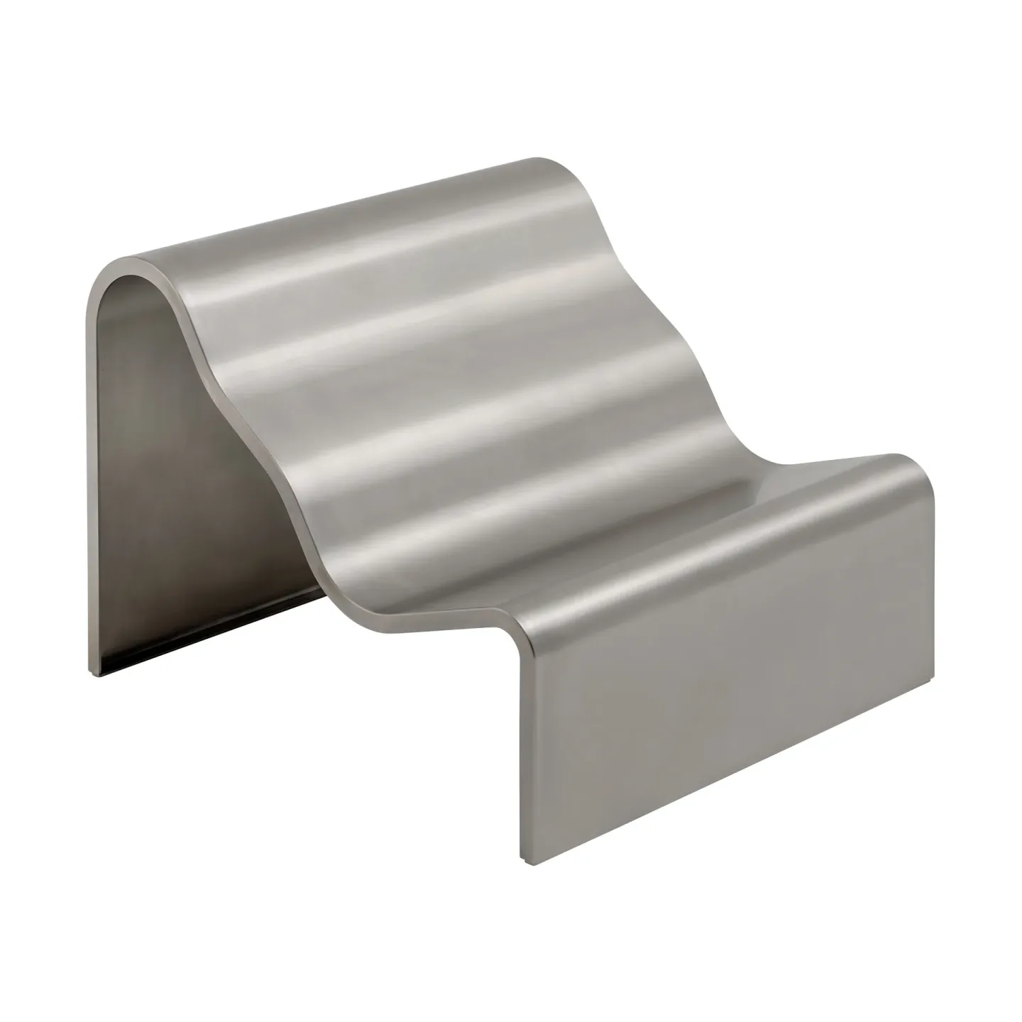 Muuto Dream View Bank Gebürsteter Stahl, 100 cm