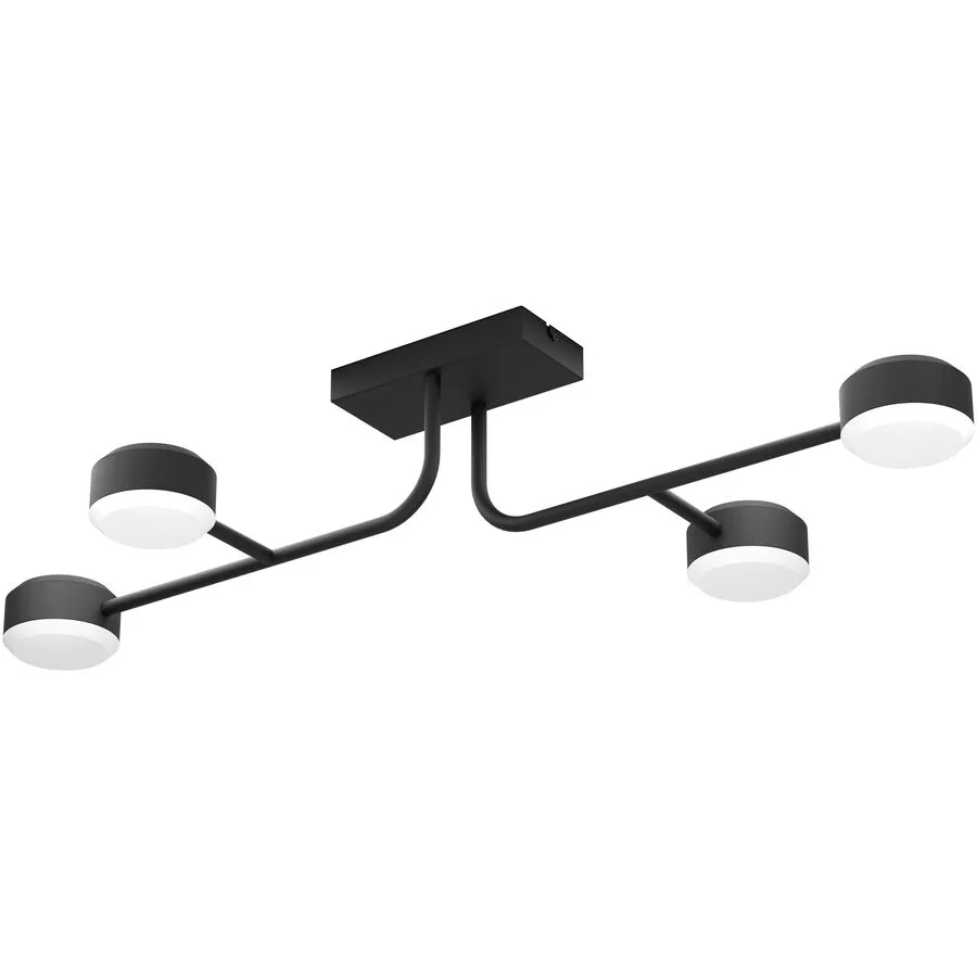 Eglo Deckenlampe Clavellina Schwarz Stahl 46.5 cm 18.5 cm - LED - Lichtfarbe: Warmweiss - LED Energiesparlampen