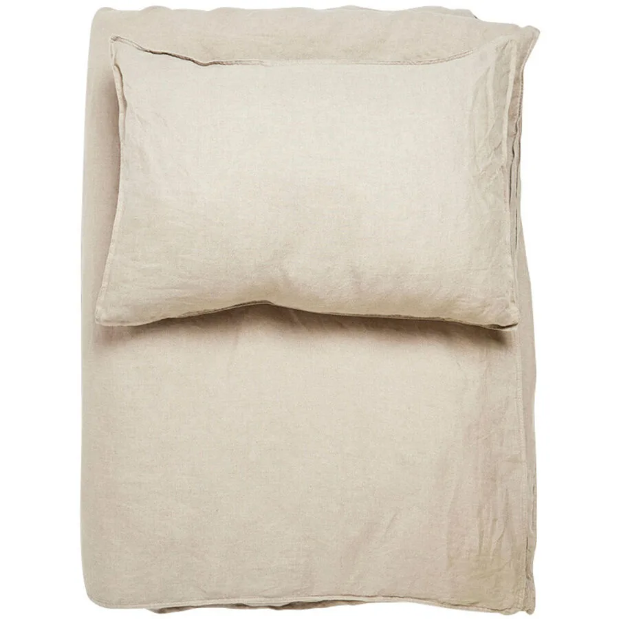Lavie Duvetbezug Linus natural Beige Leinen 210 cm 210 cm