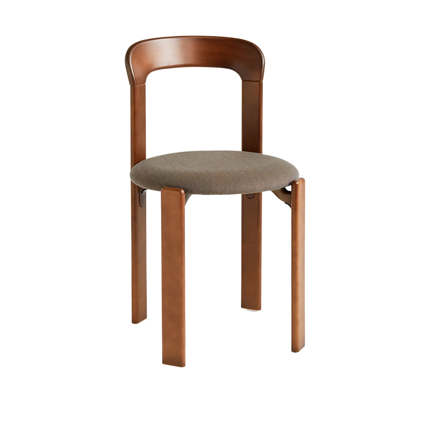 HAY - Rey Chair - Umber brown waterbased lacquered beech, seat upholstery Steelcut Trio 376 REY22 - Matstolar - Bruno Rey - Brun - Trä