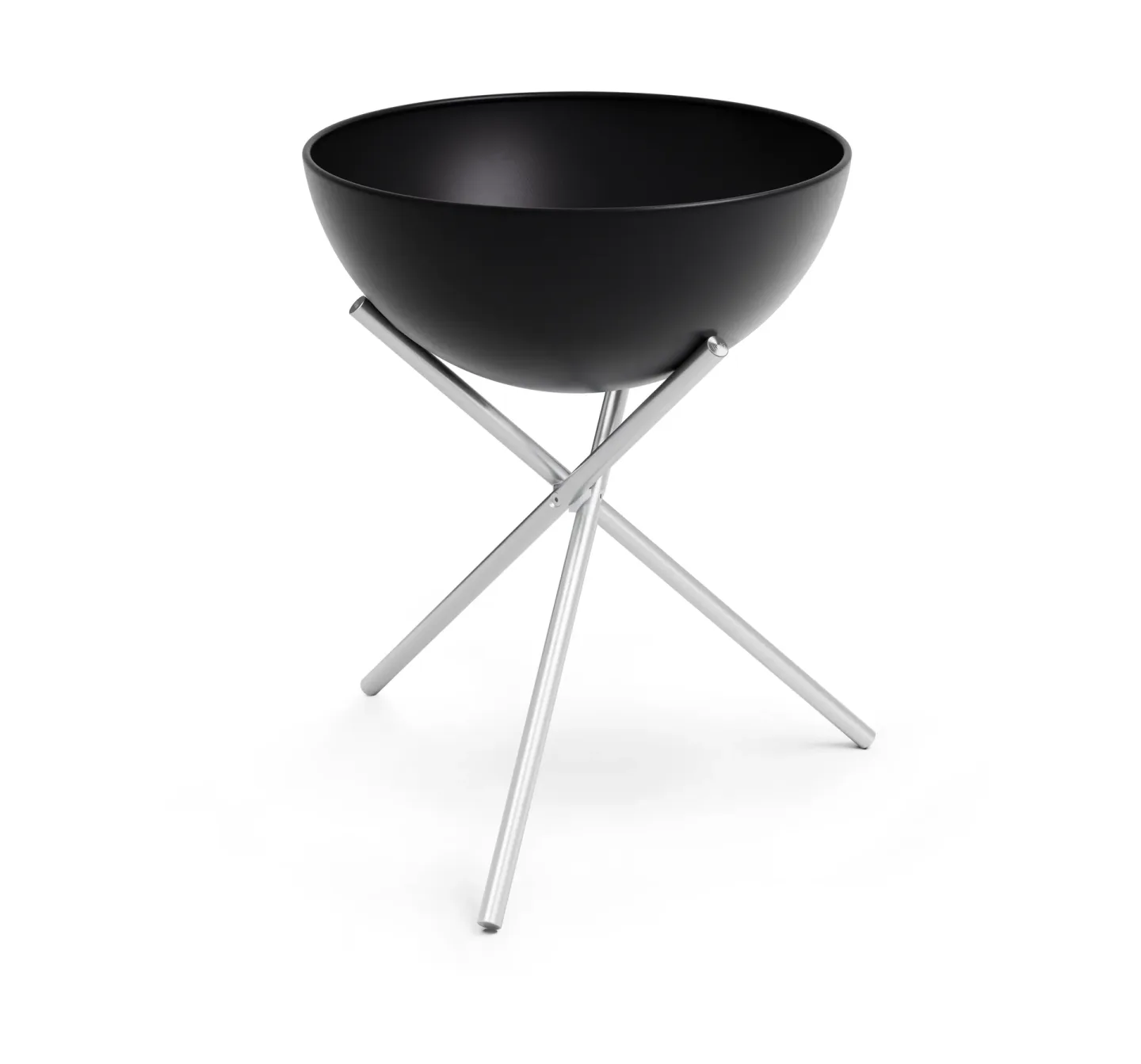 Höfats BOWL 70 Feuerstelle Schwarz-Silber, Dreibeinstativ