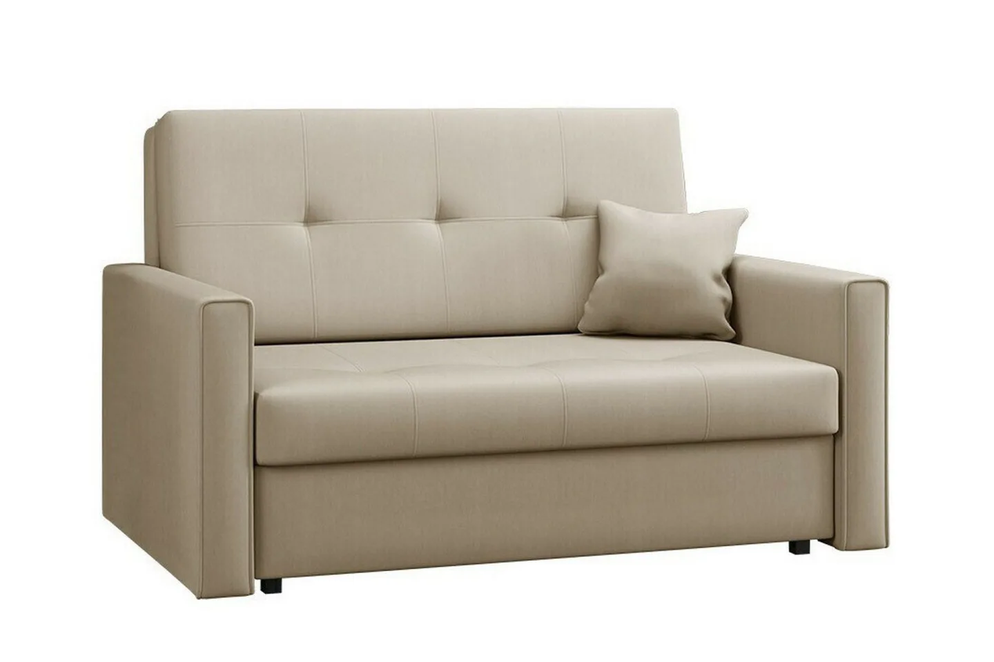 Denegal 2-sits liten bäddsoffa i Plysch - Beige