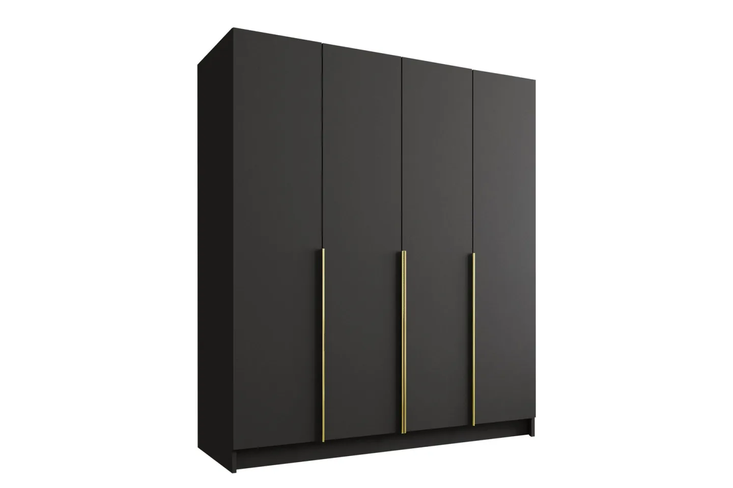 Vadstena Garderob 200 cm - Svart/Guld