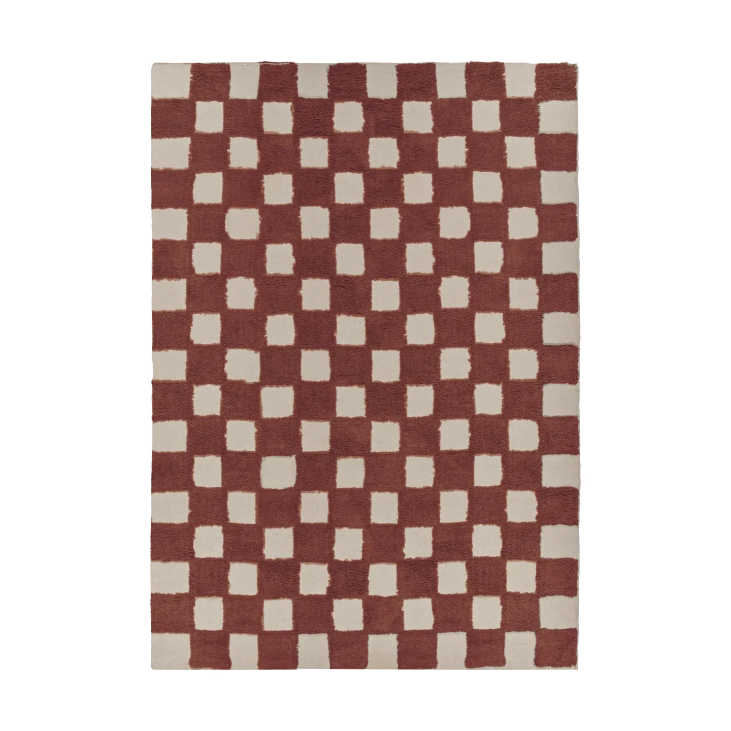 Scandi Living Checker Play matta 170x240 cm Rust
