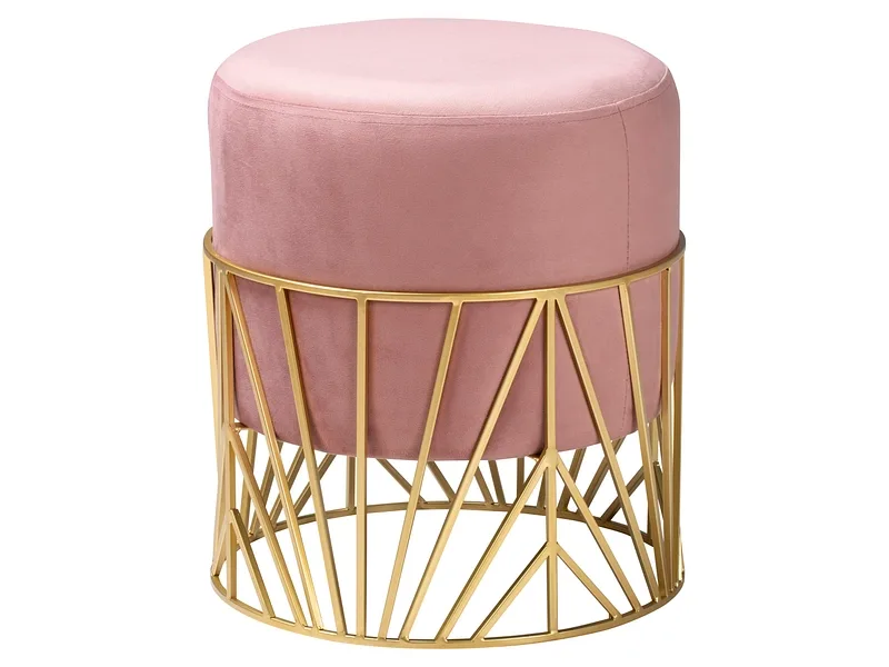 Hocker JULIUS 38x38x43cm samt rosa