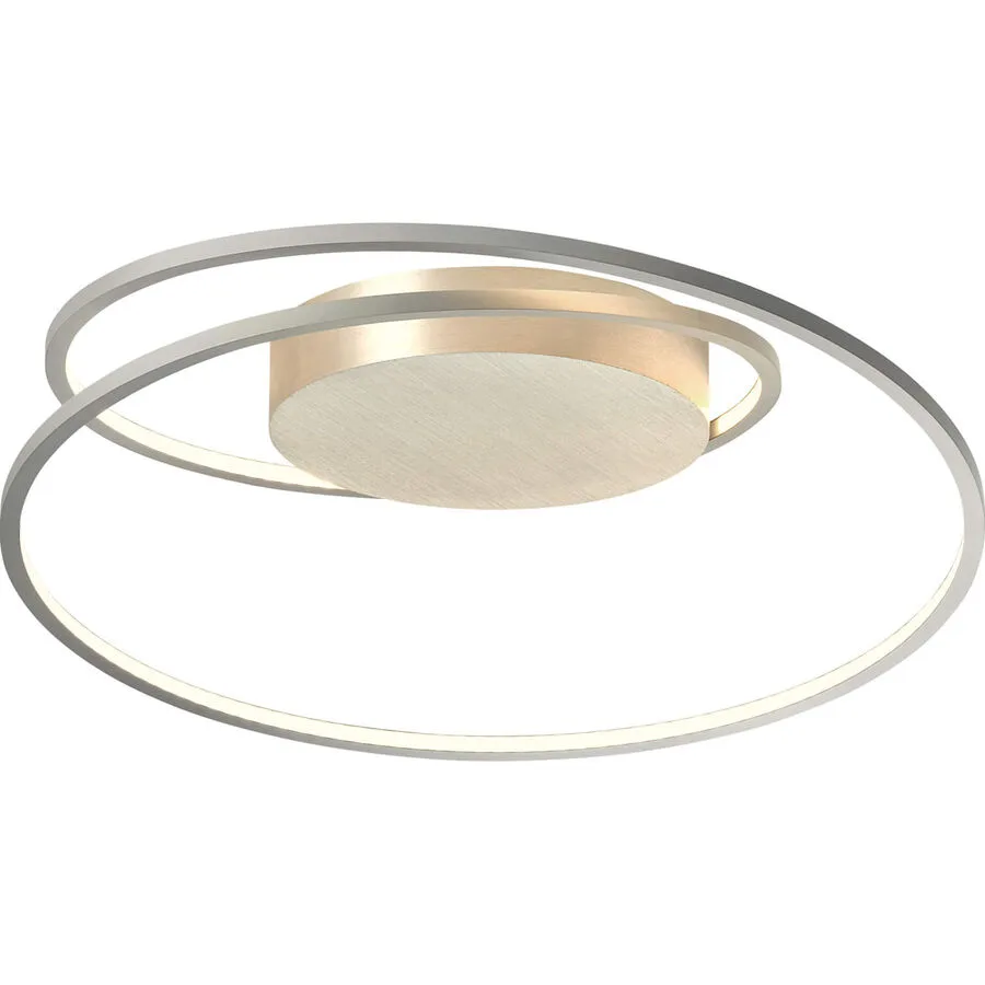 Bopp Deckenlampe At Silber Aluminium 45 cm 13 cm - Farbe: Aluminium geschliffen - LED - Lichtfarbe: Extra warmweiss - Deckenlampe- LED
