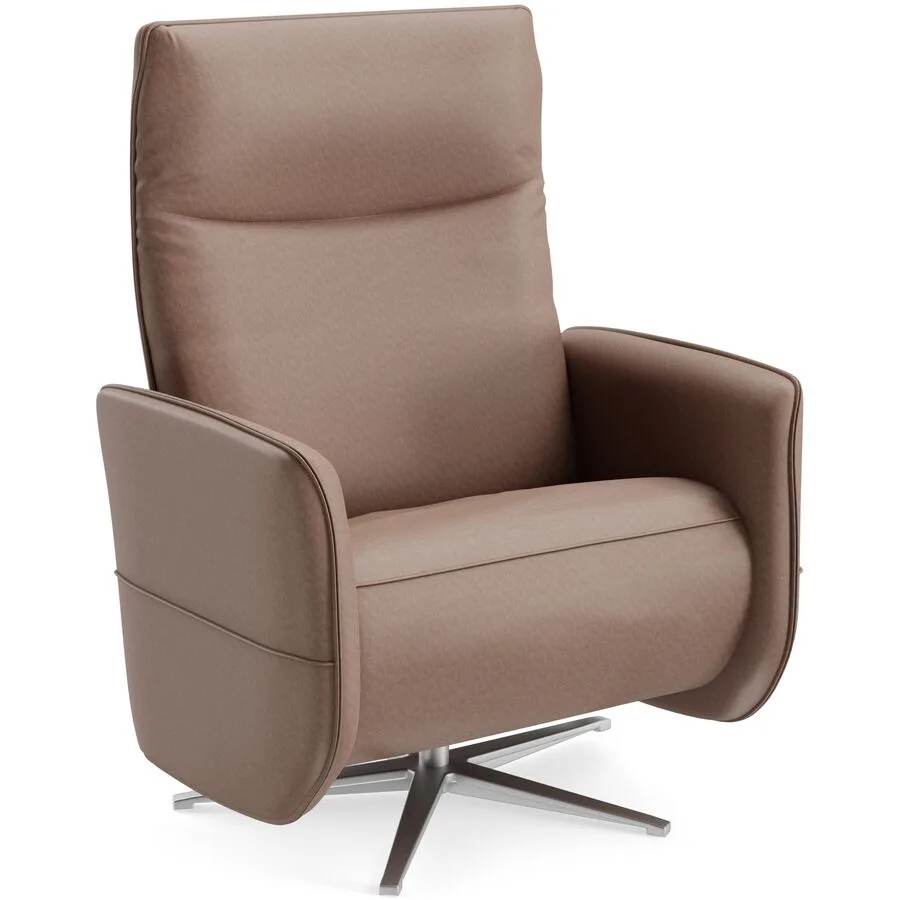 Relaxsessel Lidja Haselnuss Leder T 170 B 94 H 112 cm - Möbel Konfigurator: Traummöbel individuell zusammenstellen