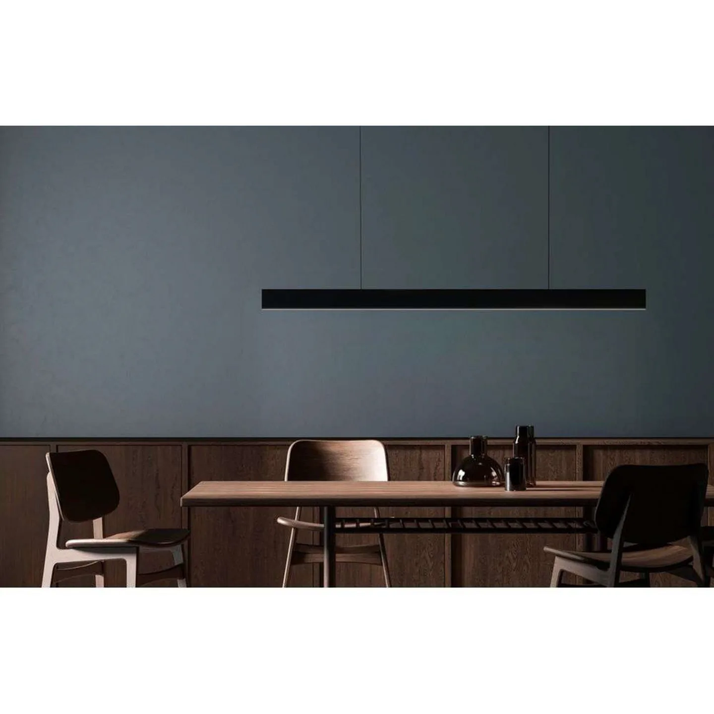 Supreme 150 LED Pendelleuchte Down Schwarz - Antidark - Wohnzimmer - Aluminium