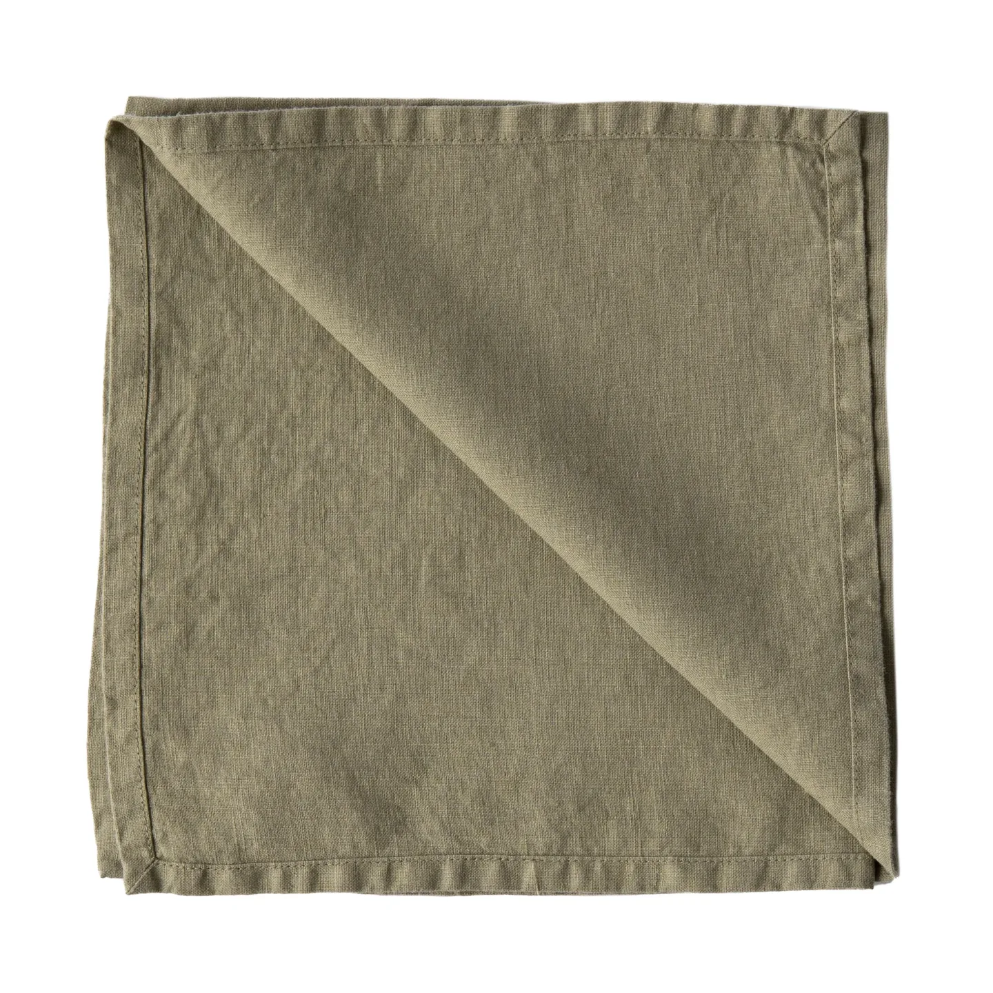 Tell Me More Washed linen Serviette Olive