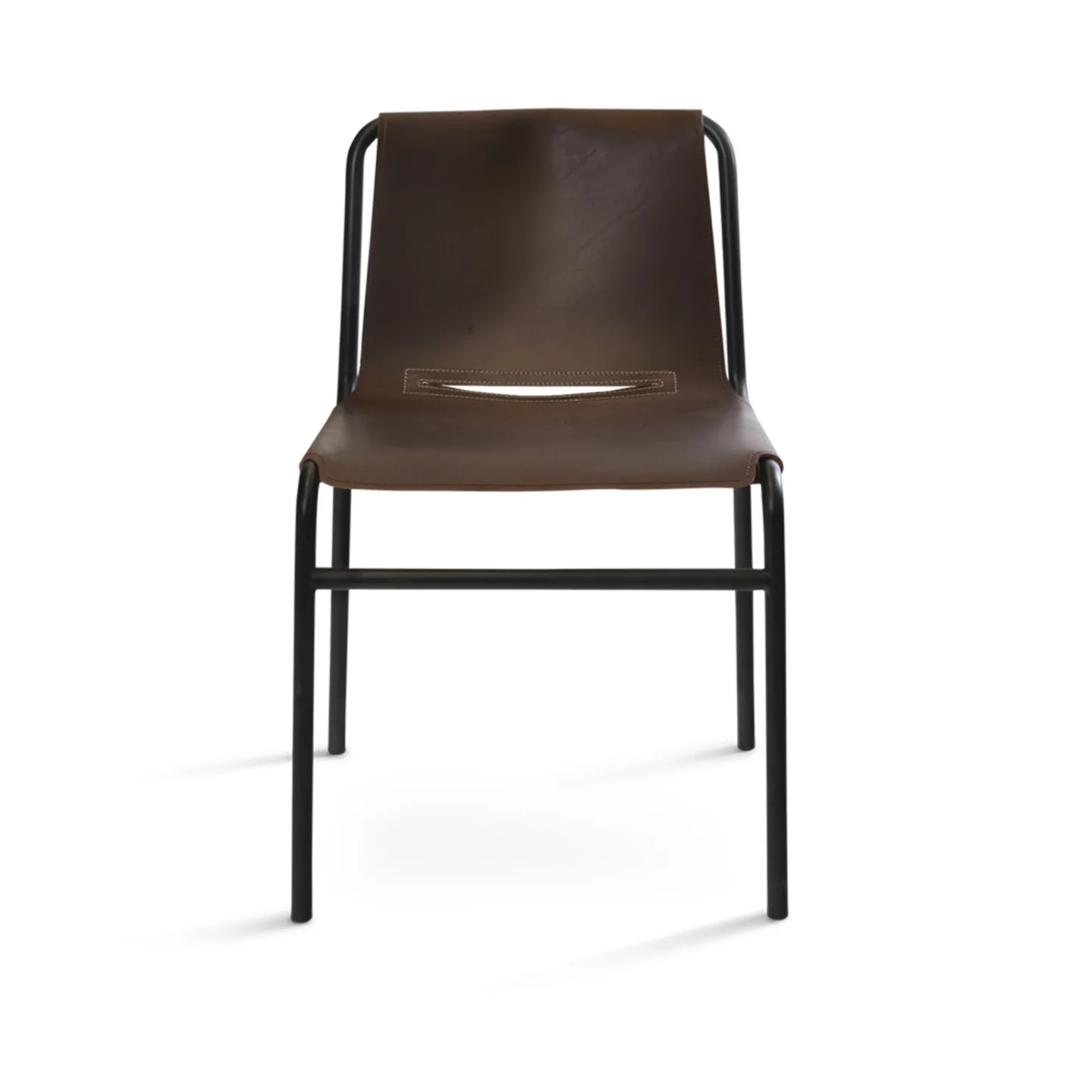 OX Denmarq - September Dining Chair, Black Steel Frame, Leather: Mocca - Matstolar - Dennis Marquart - Brun - Läder/Metall