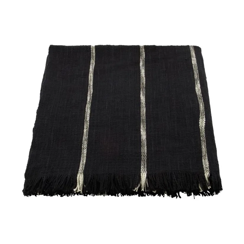 House Doctor Tuur Überwurf 130x180 cm Schwarz-Off White