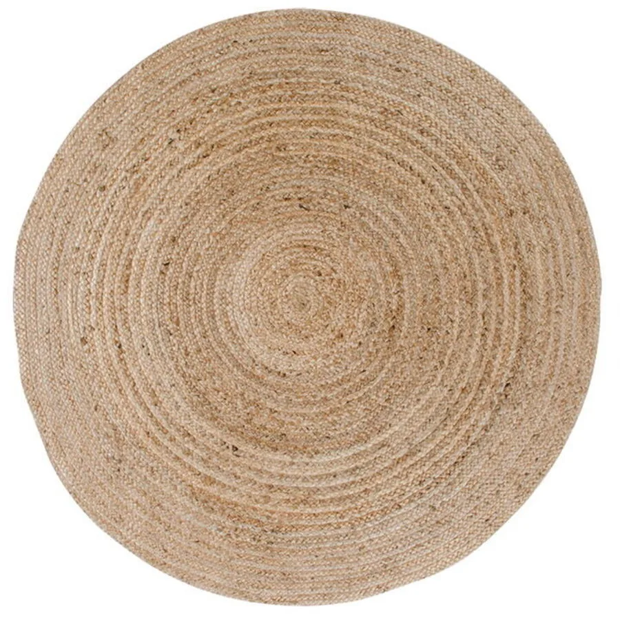 Teppich Runavo nature Einfarbig Jute 90 x 90 cm