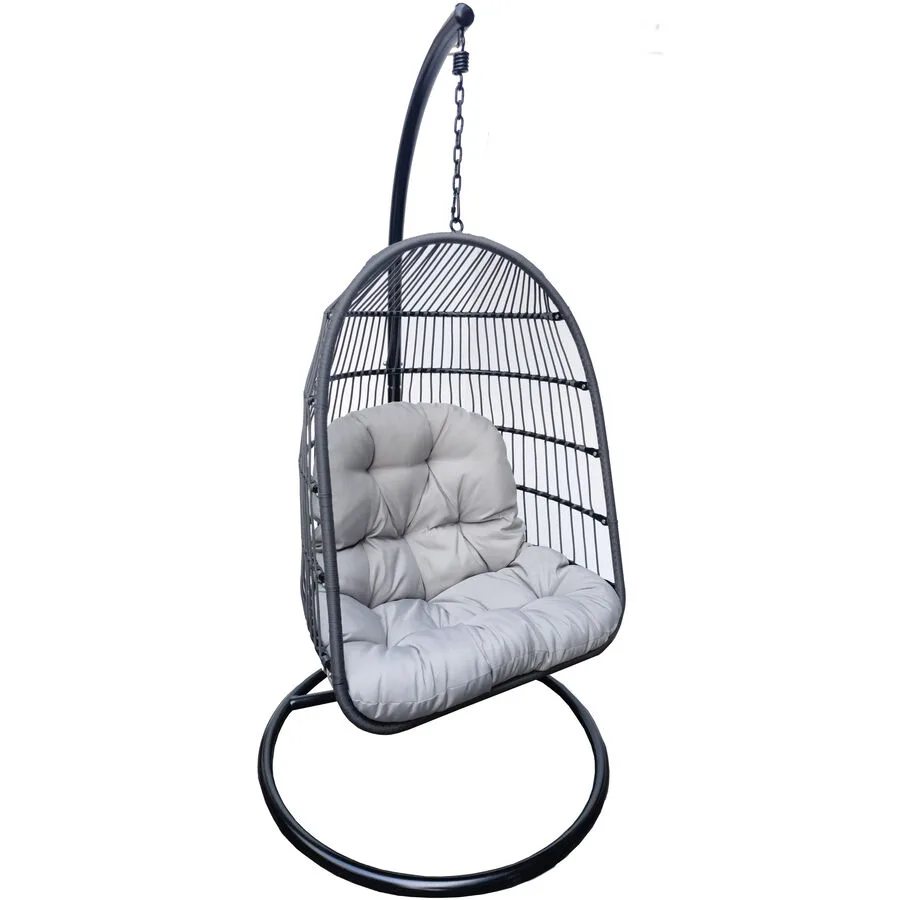 Hängesessel Slodono Schwarz Metall 103 cm 103 cm Faltbar