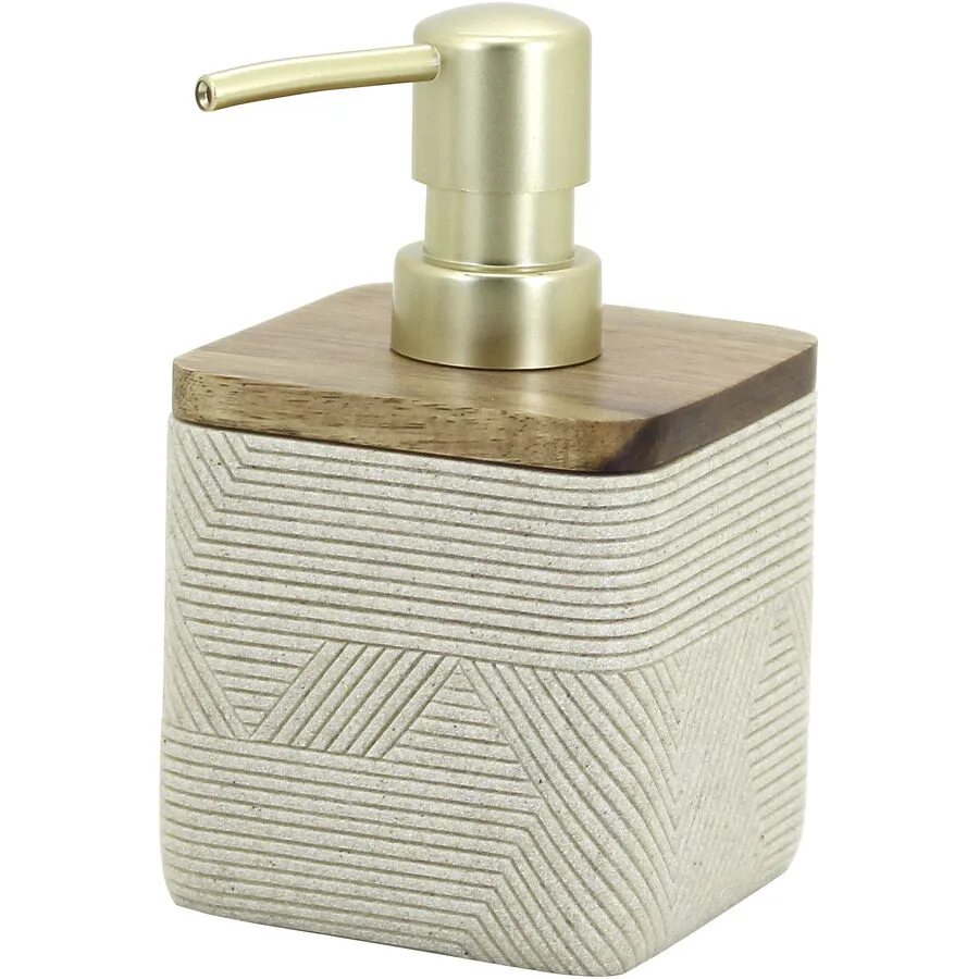 Seifenspender Carina sand Polyresin H 14 cm B 8.3 cm