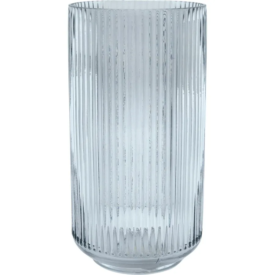 POINT-VIRGULE Windlicht Lamazère Blau Glas 14.3 cm 28 cm