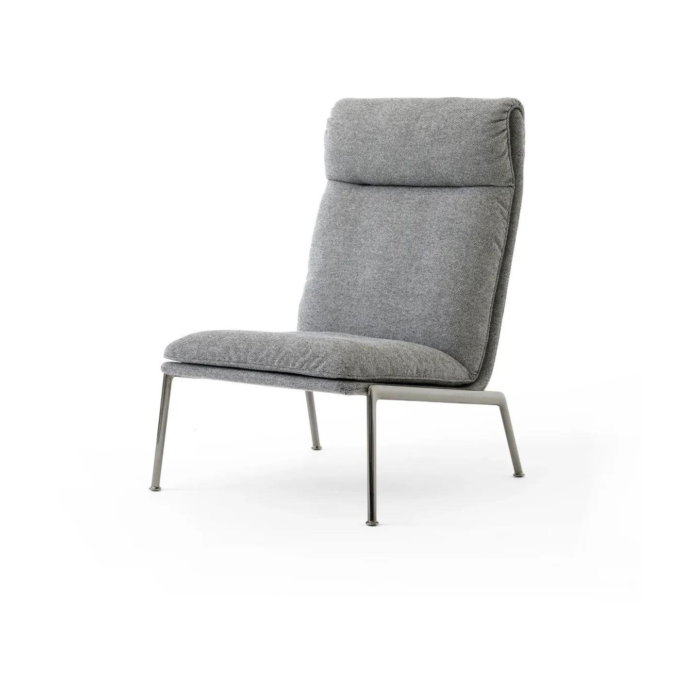 &Tradition Muno LN16 High back Lounge-Sessel Dark chrome-Hallingdal 0126