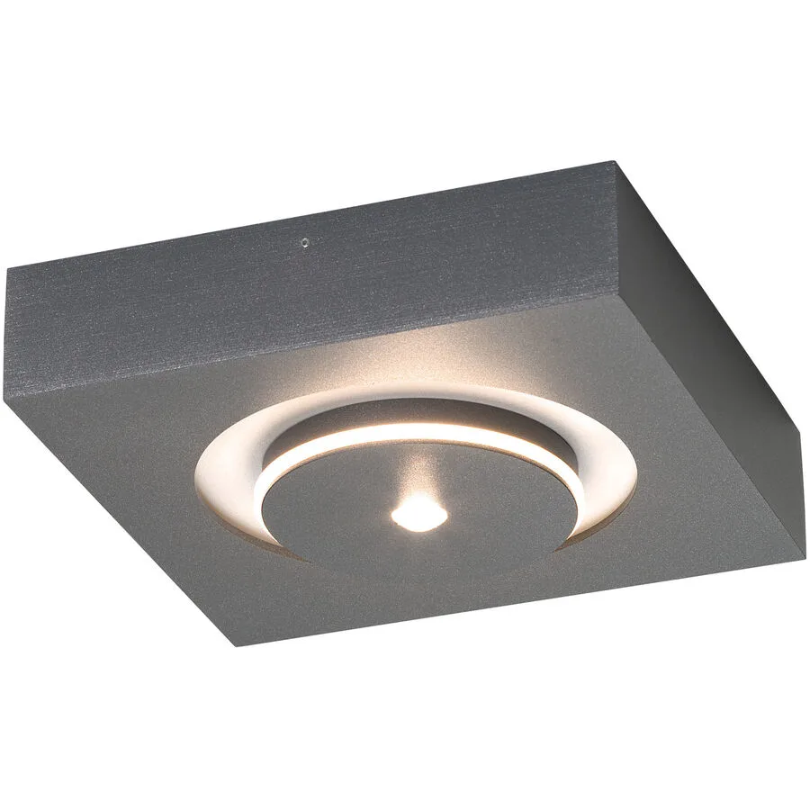 Escale Spot Spot it Grau Aluminium 20 cm 5 cm - Farbe: anthrazit - LED - Lichtfarbe: Extra warmweiss - LED Energiesparlampen