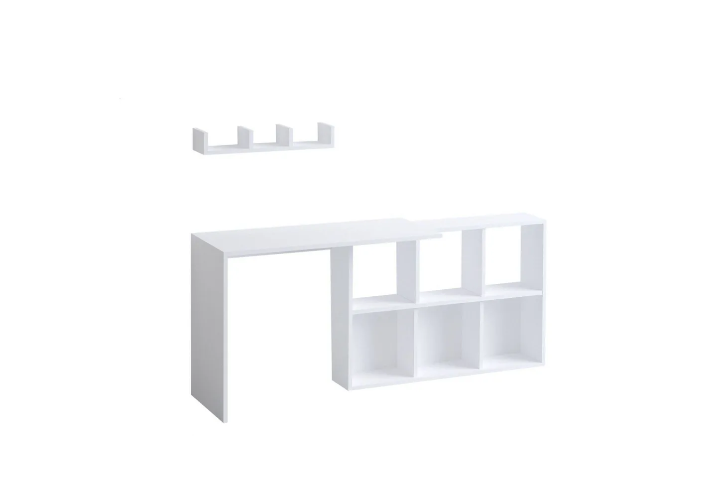 Kaus Skrivbord 74x45 cm Vit/Brun - Hanah Home