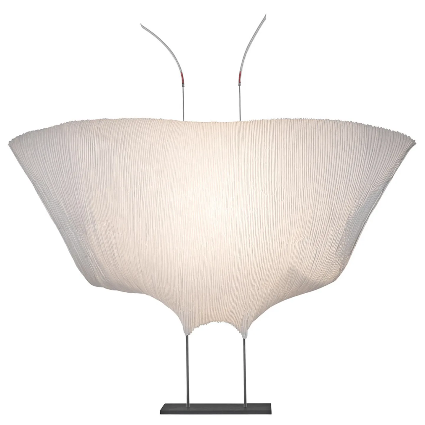 Samurai LED Tischleuchte Natural White/Anthracite - Ingo Maurer - Wohnzimmer - Design - Papier / Karton
