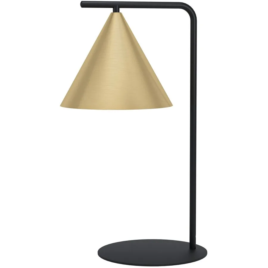 Eglo Tischlampe Narices Schwarz Stahl 22 cm 29.5 cm - Farbe: Schwarz/Messing