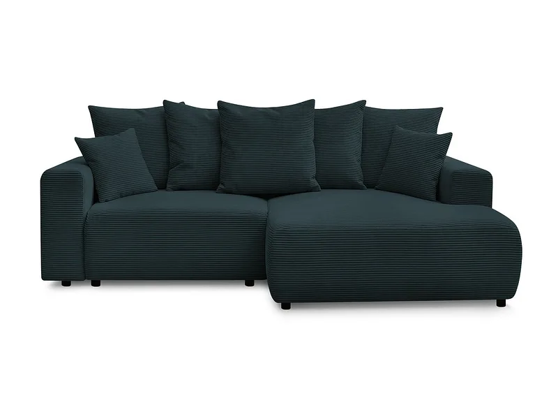 Ecksofa BOBOCHIC ATILLA Cord-Stoff dunkelblau