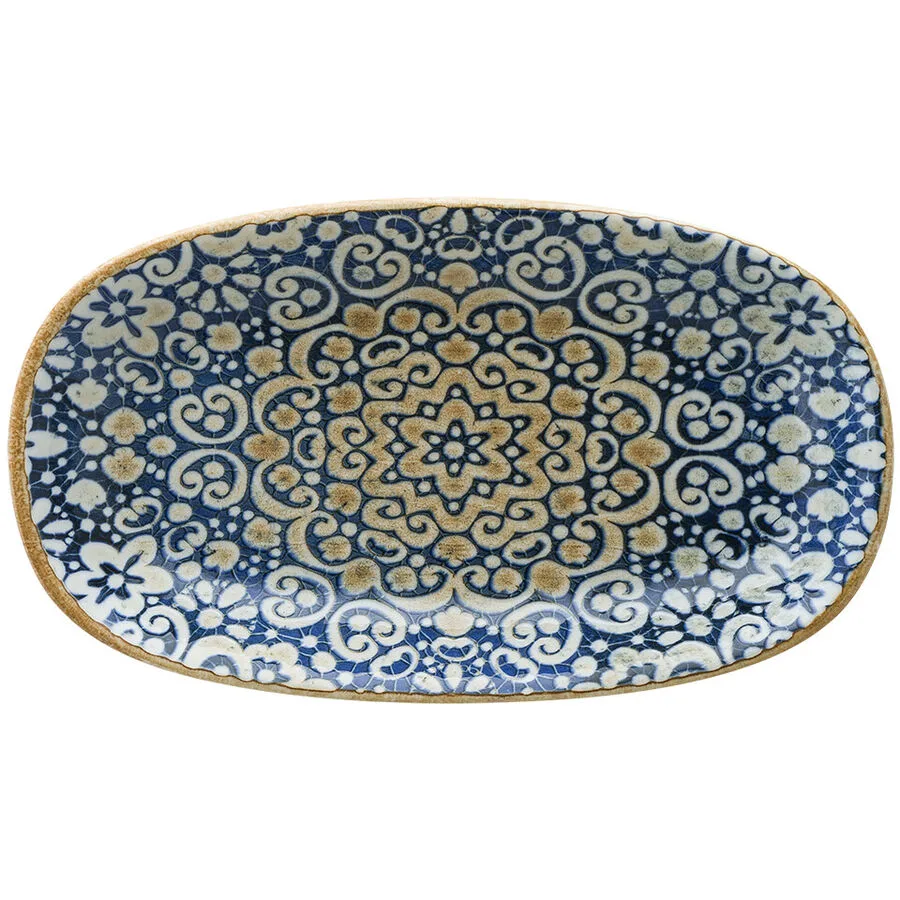 Teller Alhambra Blau/Braun Porzellan 19 cm - Farbe: braun/blau