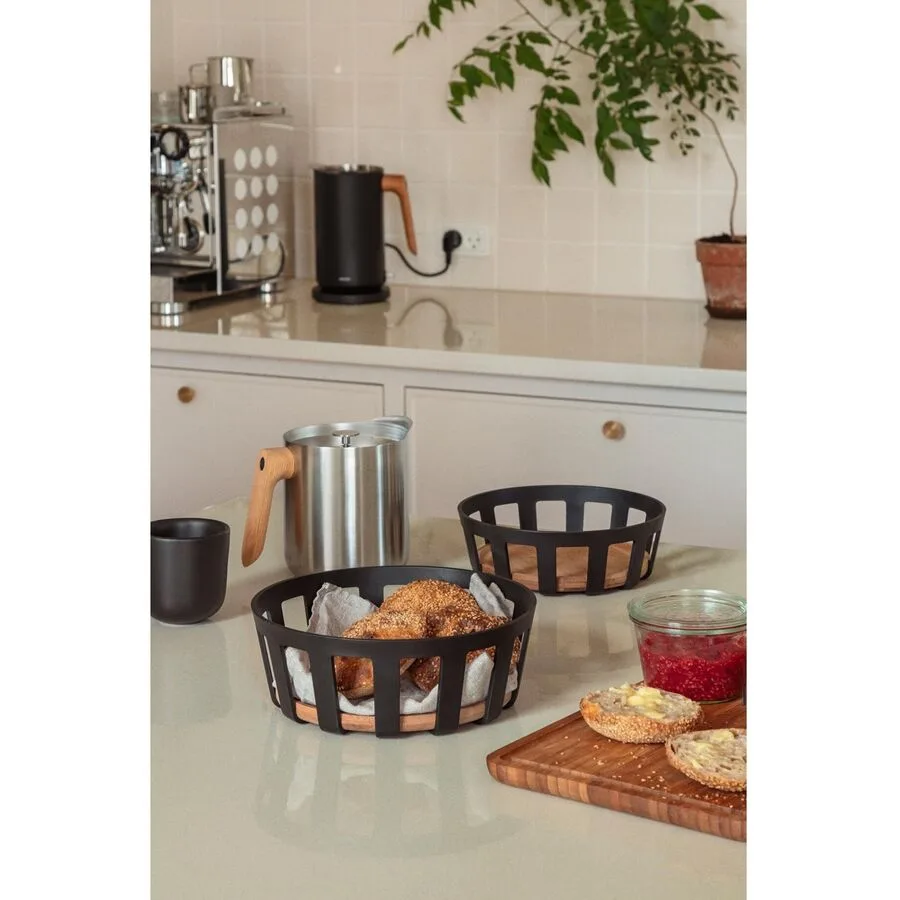 Brotkorb Eva Solo Schwarz Kunststoff/Bambus T 24.5 cm