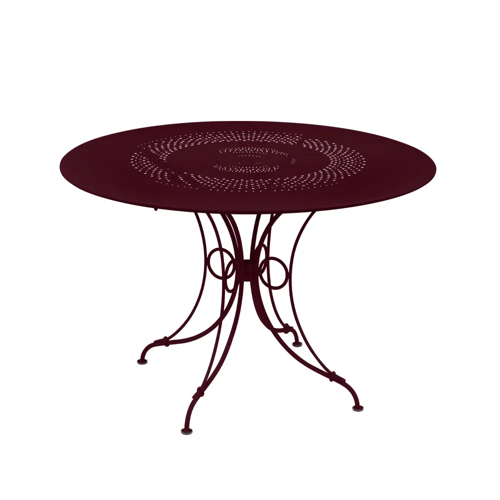 Fermob 1900 bord Ø117 cm Black cherry (vinröd)