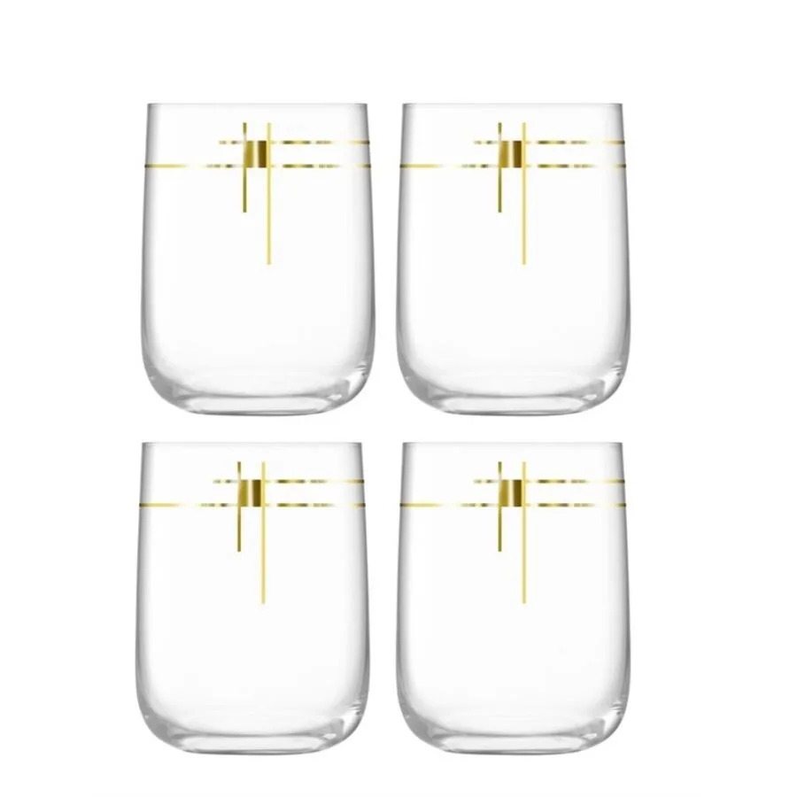 LSA International Cocktailgläser-Set Century Gold Glas 0.625 l