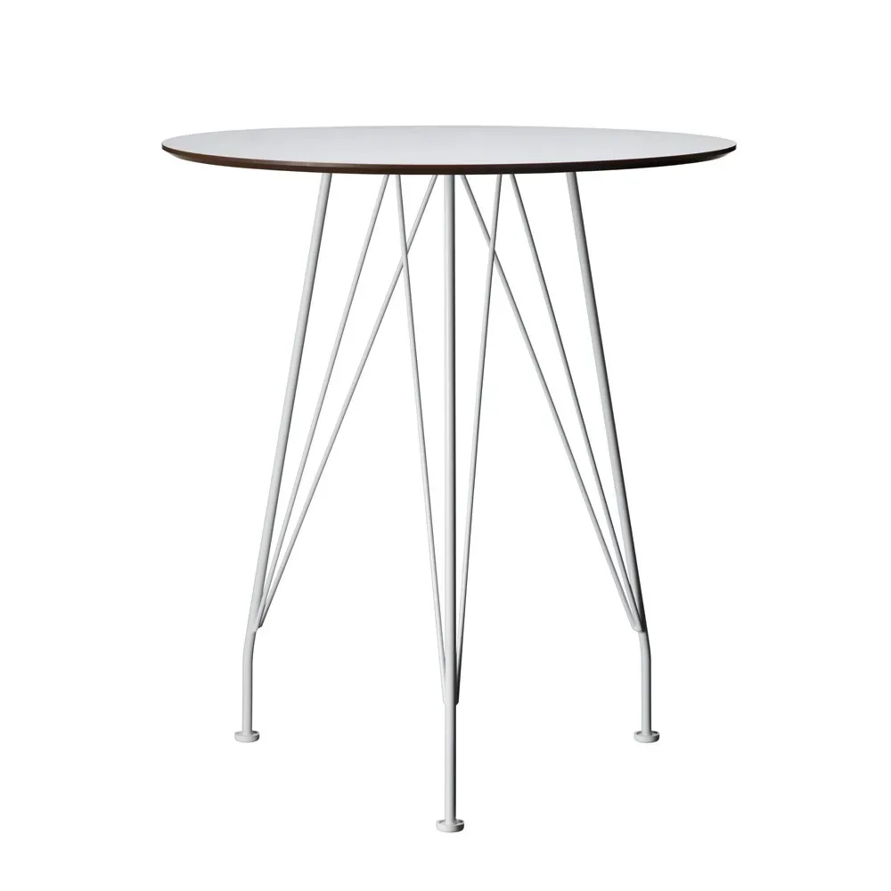 Swedese Desirée cafébord Vit, ø64cm, vitlackat underrede