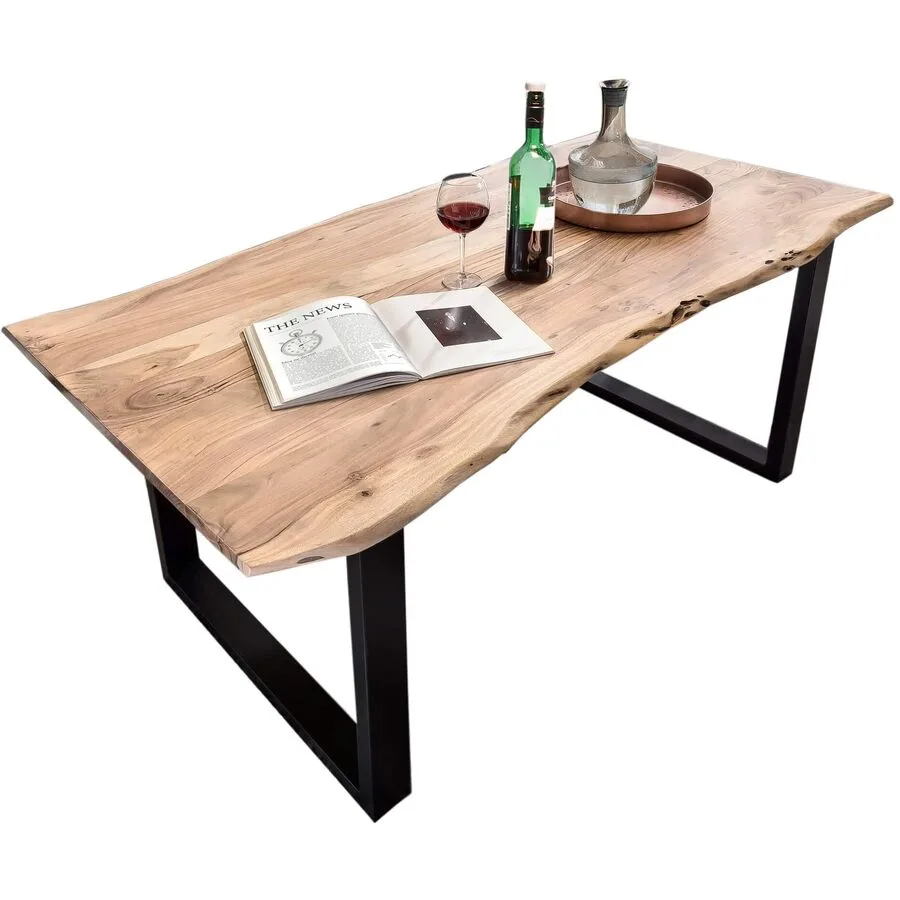 Esstisch Uwe Natur Akazie Massivholz B 140 T 80 cm
