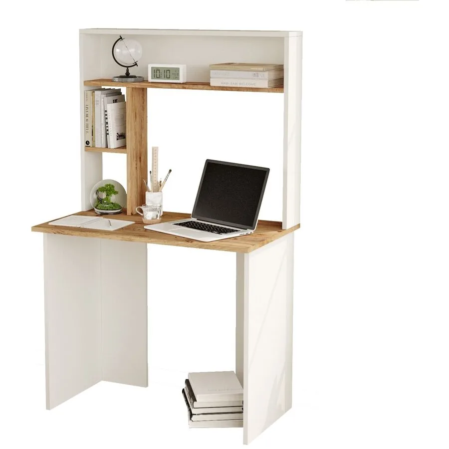 Schreibtisch Yemek Kiefer melaminbeschichtete Spanplatte B 90 cm T 51.6 cm