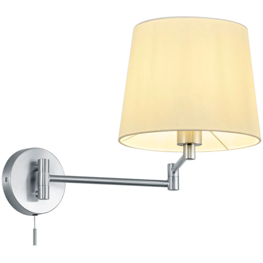 Wandlampe Testa Grau Metall 25.5 cm 32.5 cm - Farbe: Nickel matt
