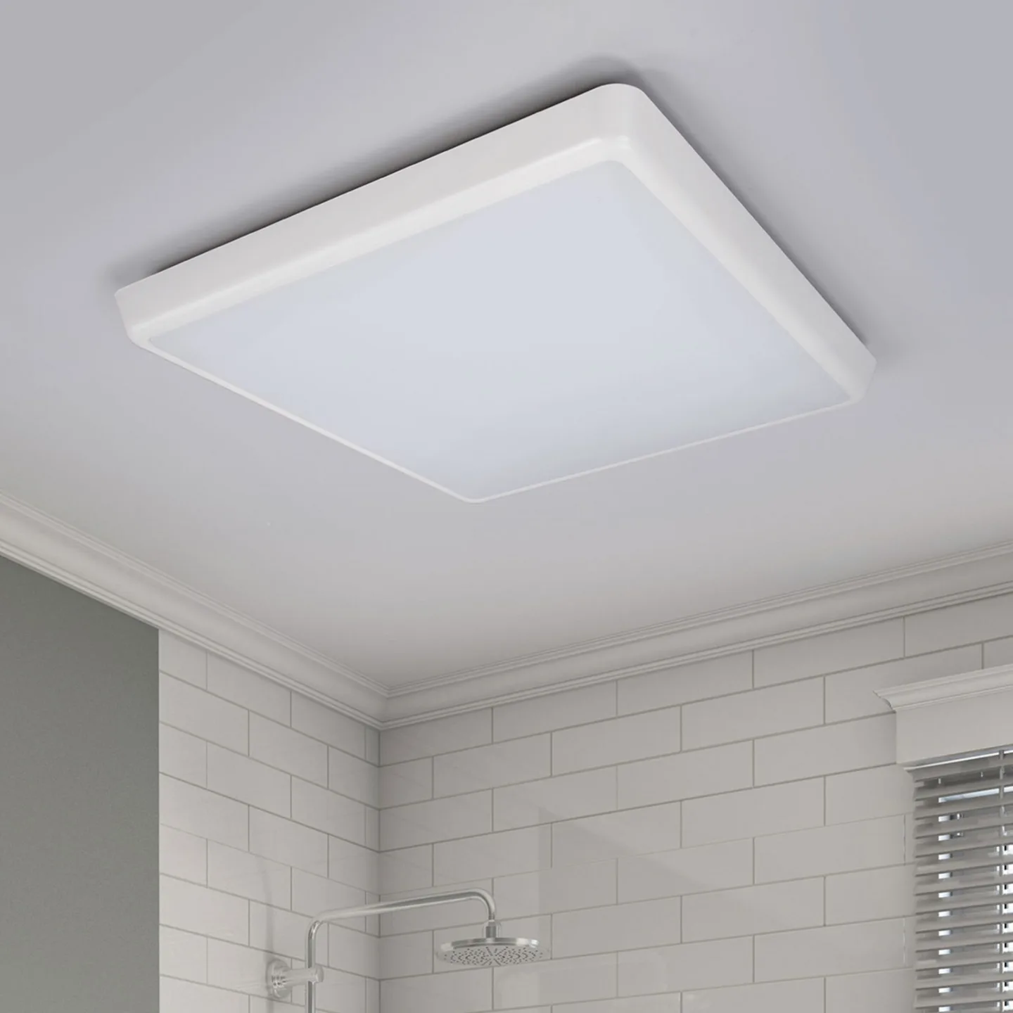 Augustin Square 40 Plafond White - Arcchio - Badrum - Modern - Plast - Vinklad