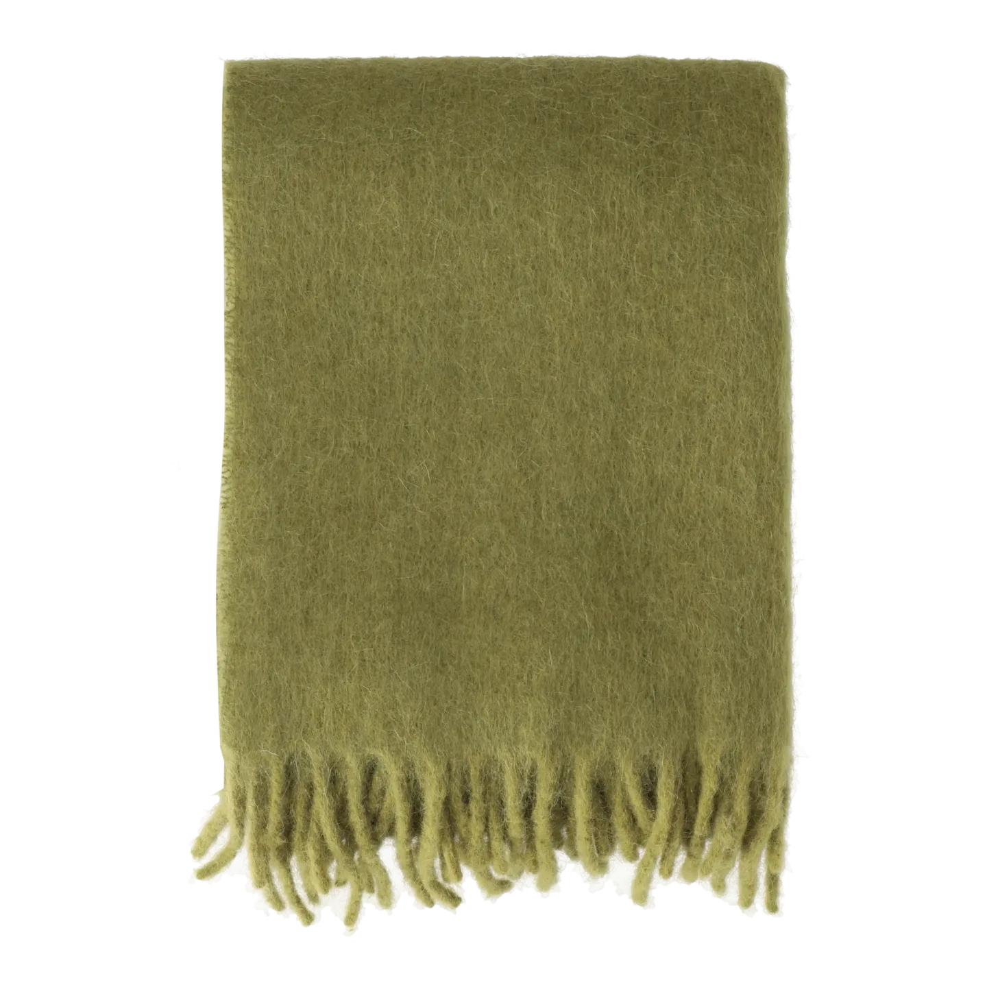 Scandi Living Dune Mohair Decke 130x170 cm Olive