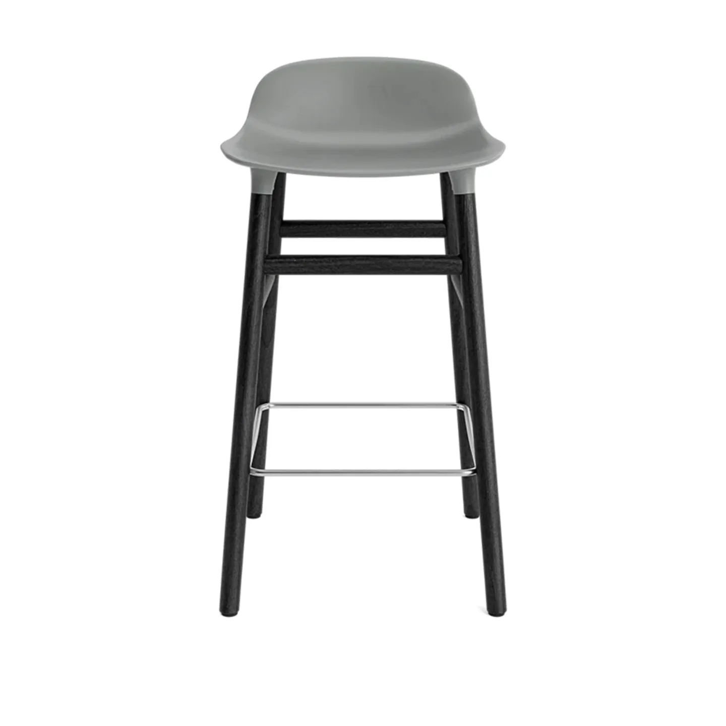 Normann Copenhagen - Form Barstool 65 cm Black Oak Grey - Barstolar - Simon Legald - Grå - Trä/Plast