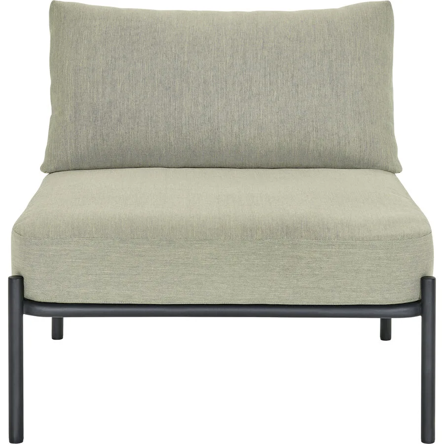 Loungeelement Viano Schwarz Stahl 80 cm 66 cm