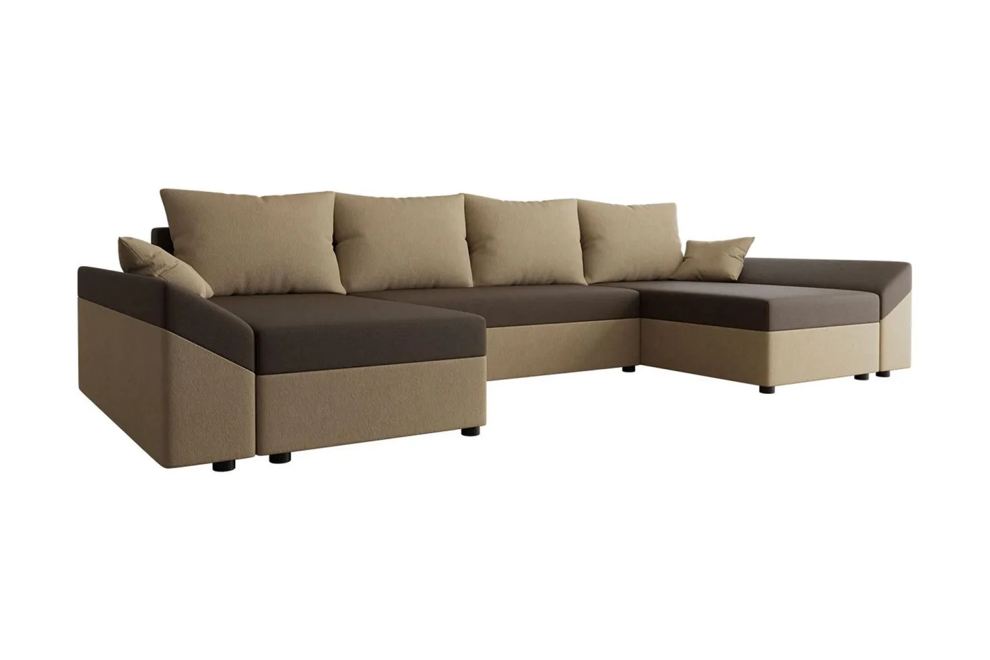 Ovadia 5-sits Bäddsoffa - Brun/Beige
