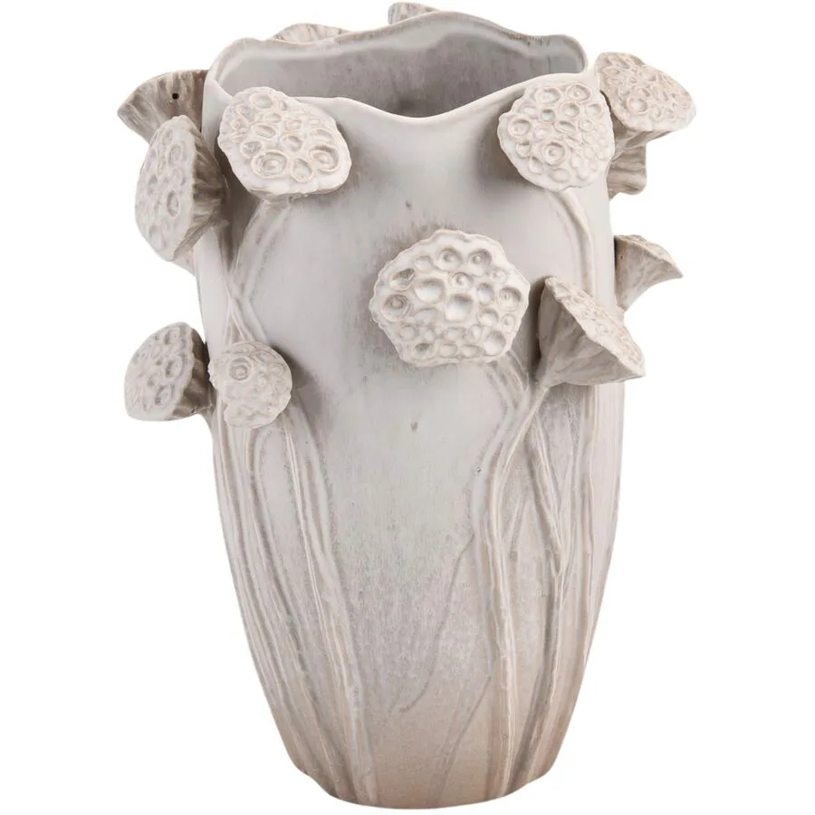 Vase Myko Weiss Steingut 51 cm