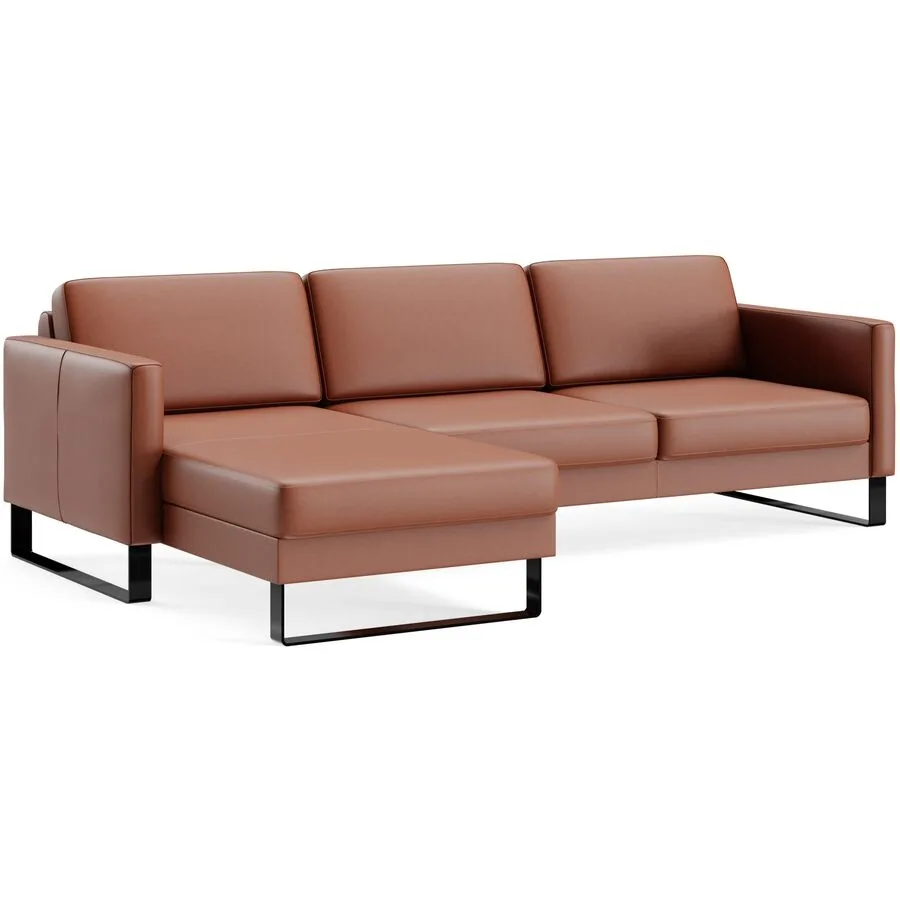 Ecksofa Devin Leder cognac B 247 T 157 cm - Möbel Konfigurator: Traummöbel individuell zusammenstellen