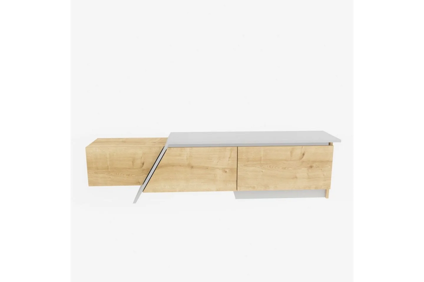 Tavros Tv-bänk 180 cm - Ek/Vit