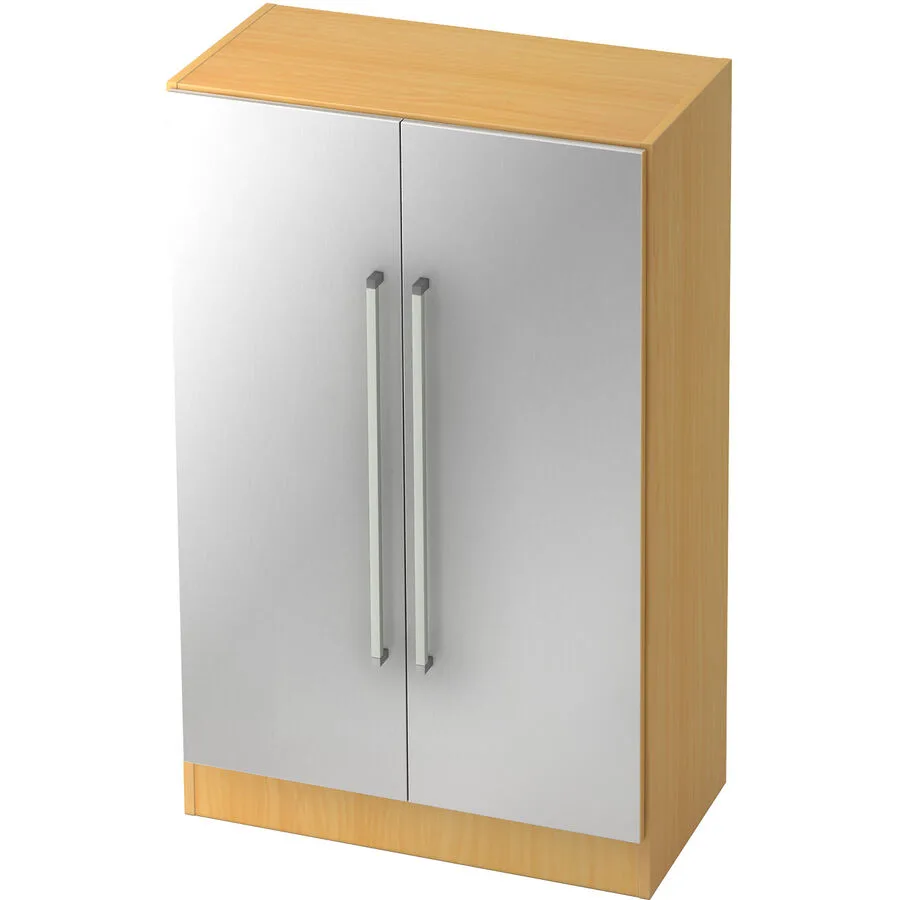 Aktenschrank Office silber Holzwerkstoff B 80 H 127 cm