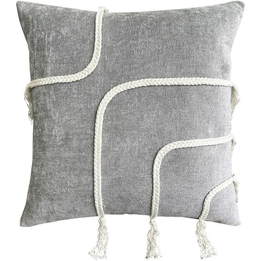 Zierkissen Maya Grau Polyester 45 cm 45 cm