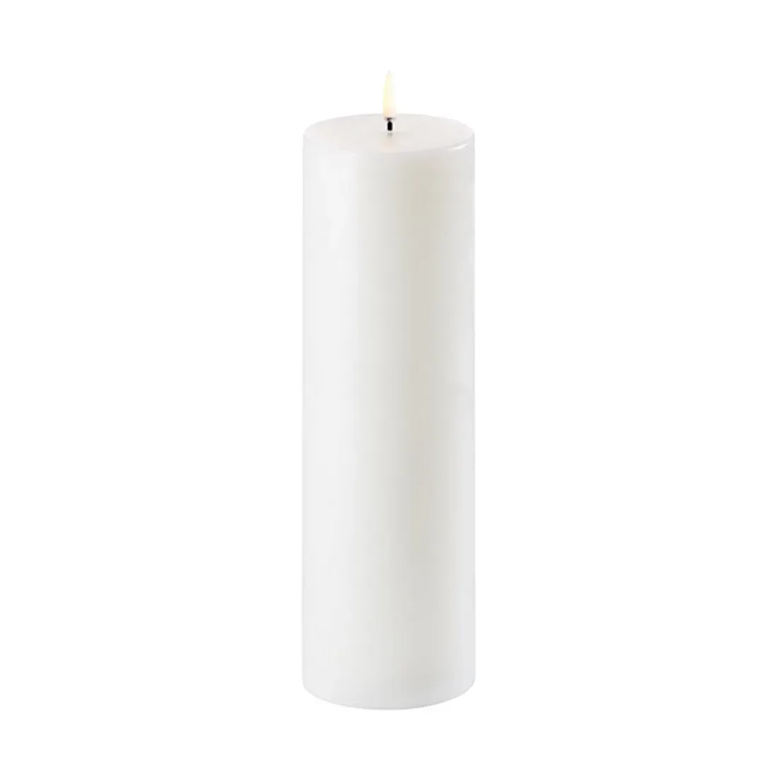 Uyuni Lighting Uyuni LED Blockkerze weiß Ø7,8cm 25 cm