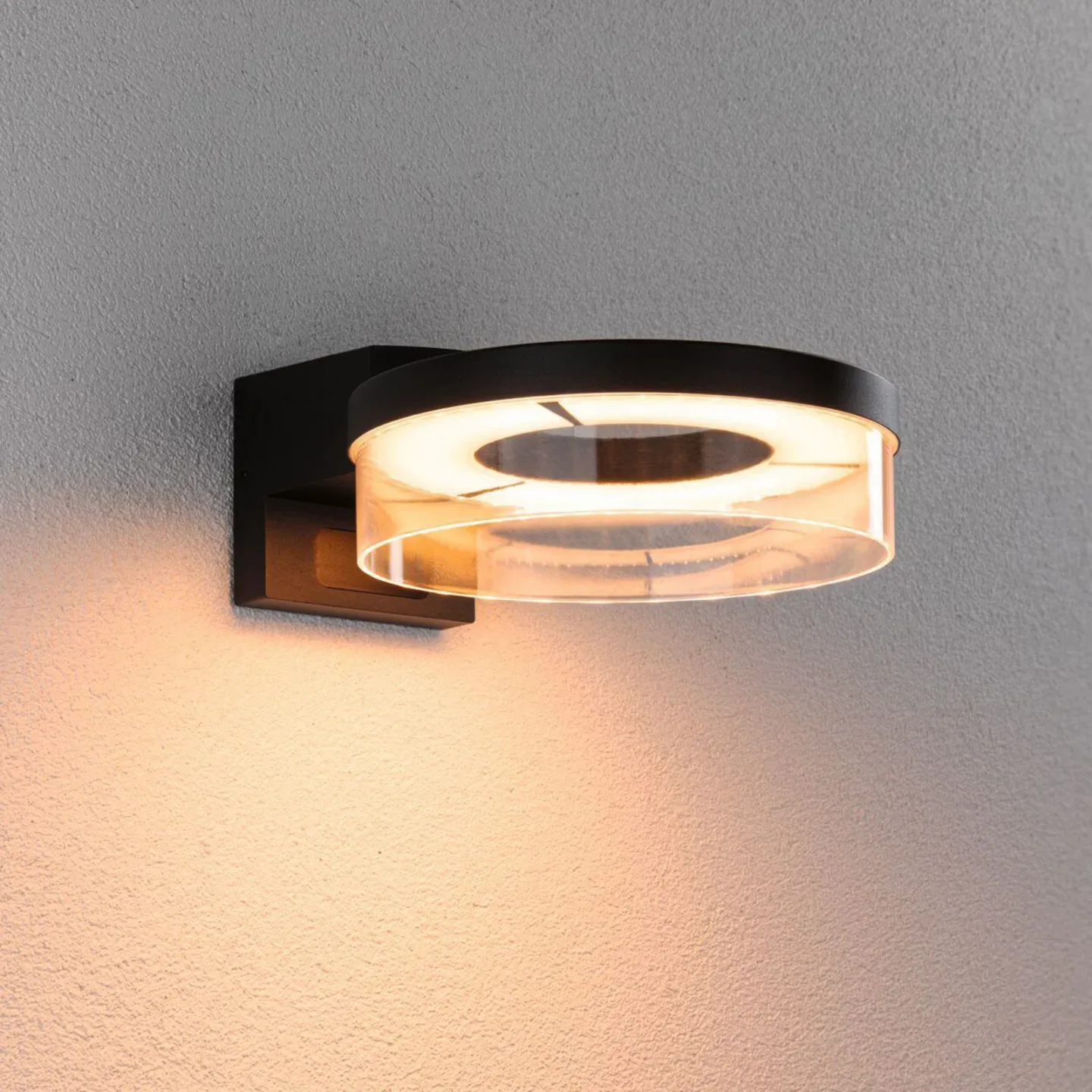 Capera LED-væglampe, antracit, CCT, IP44 - Paulmann - Moderne - Aluminium - Med én lyskilde