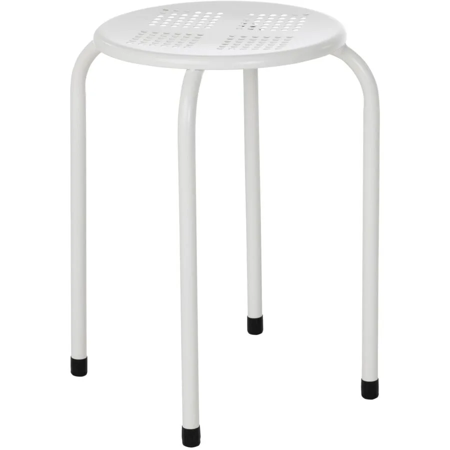 Hocker COCON Weiss Metall B 29.5 cm H 44.5 cm